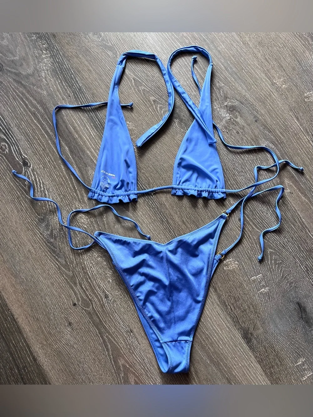 Pacsun Blue Hour Blue Cheeky Bikini Size L